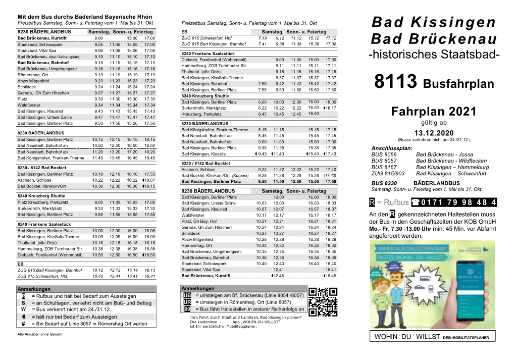 8113 Bad Kissingen Bad Brückenau