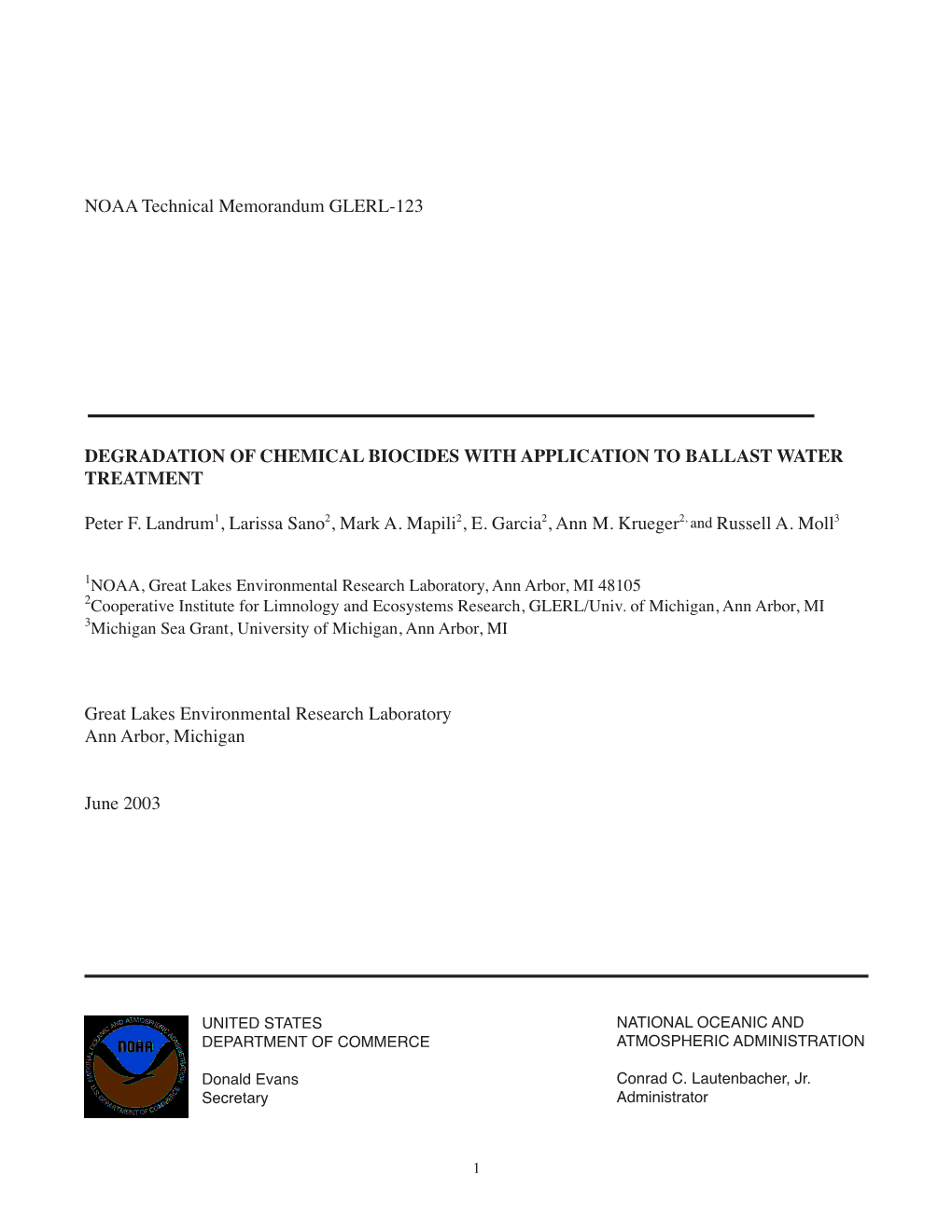 Degradation of Chemical Biocides with Application to Ballast Water Treatment