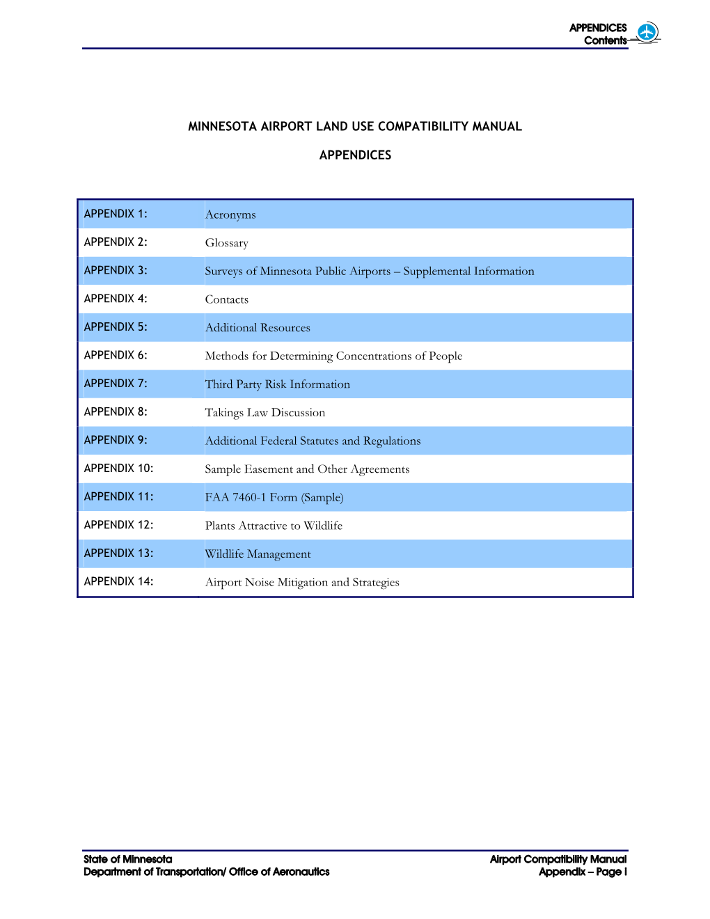 Minnesota Airport Land Use Compatibility Manual