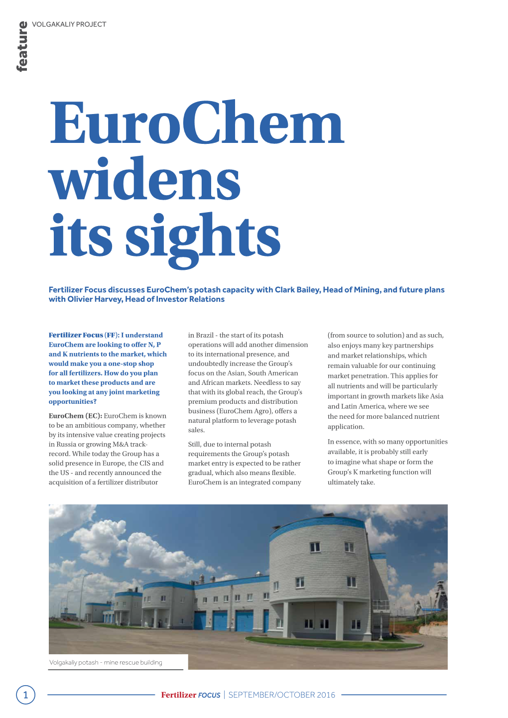 Feature Eurochem Widens Its Sights