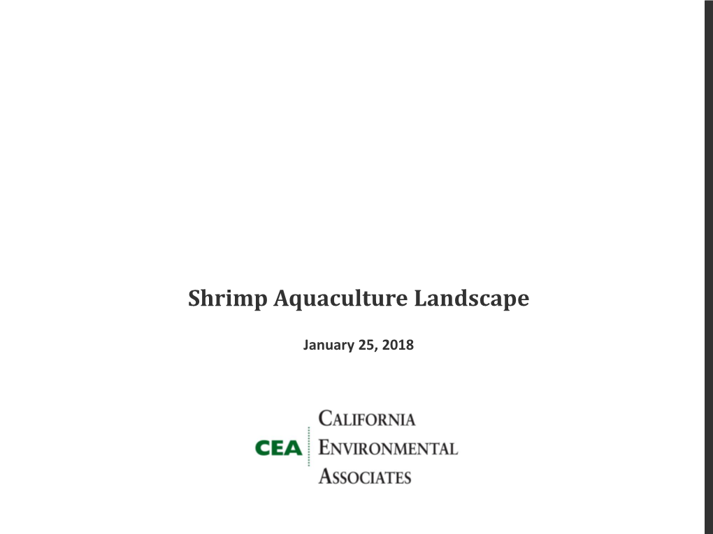 Shrimp Aquaculture Landscape