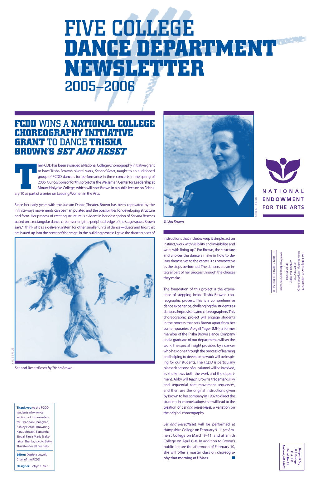 Five College Dance Department Newsletter 2005–2006