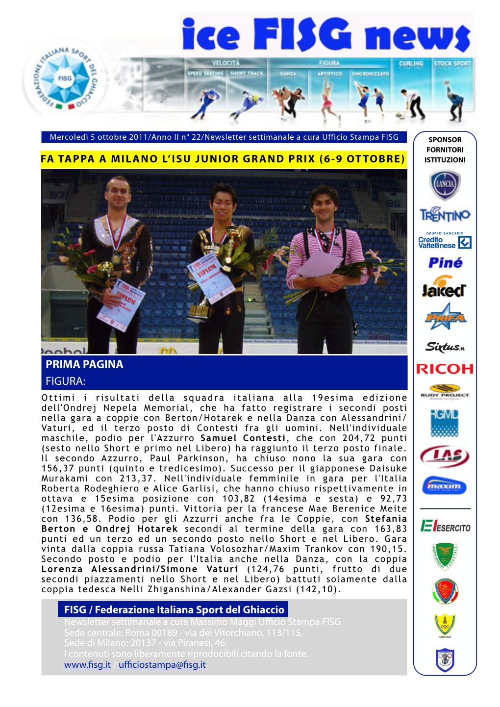 Newsletter Fisg 05-10-11