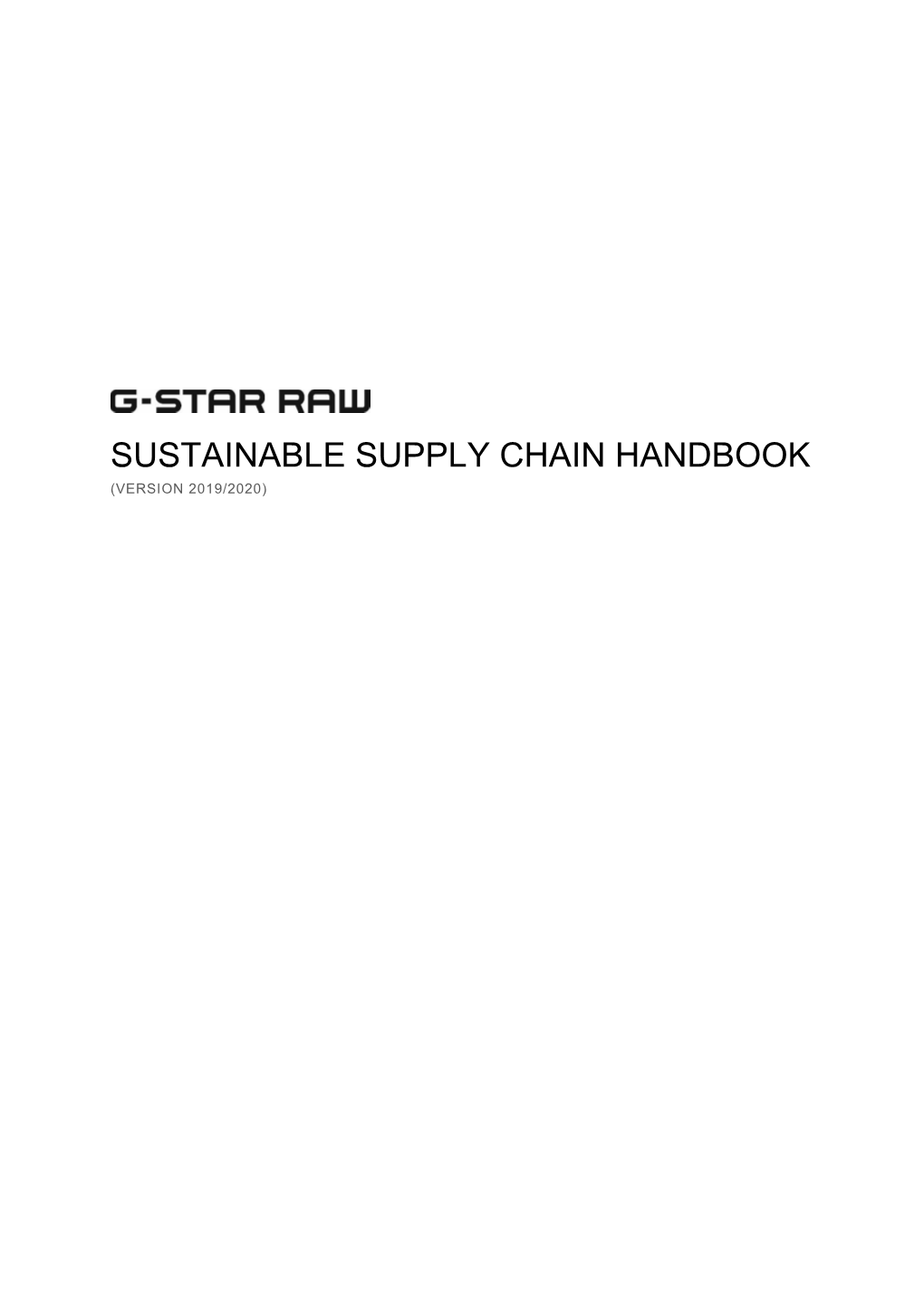 Sustainable Supply Chain Handbook (Version 2019/2020)