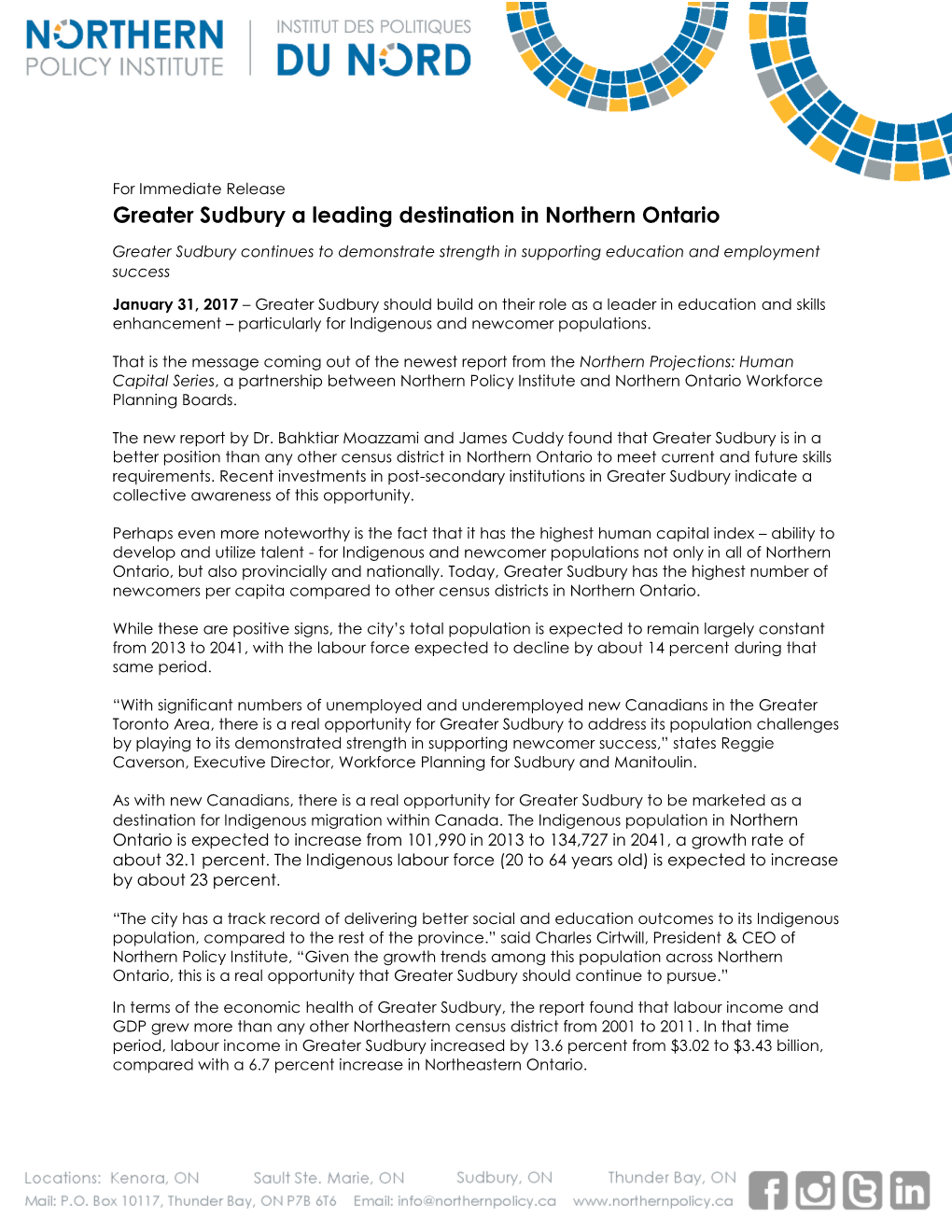 Greater Sudbury a Leading Destination in Northern Ontario