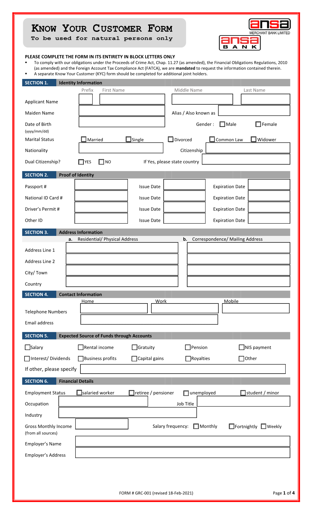 ABL KYC Form