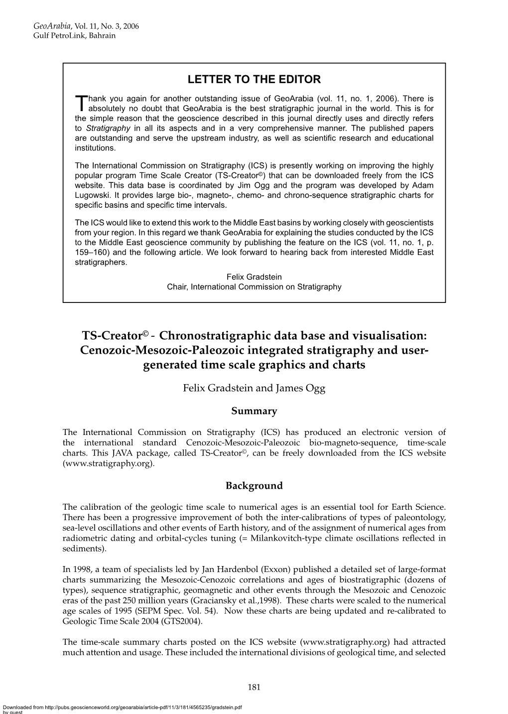 Cenozoic-Mesozoic-Paleozoic Integrated Stratigraphy and User- Generated Time Scale Graphics and Charts