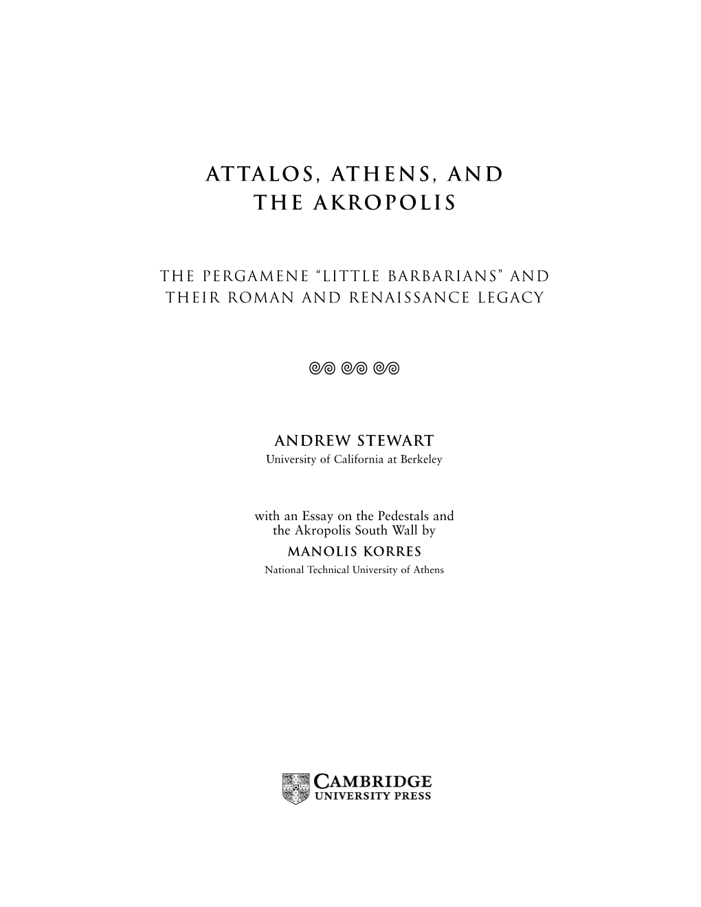 Attalos, Athens, and the Akropolis