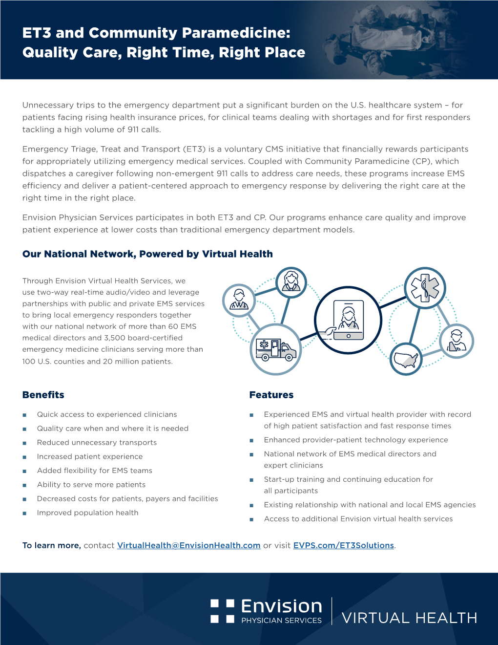 ET3 and Community Paramedicine: Quality Care, Right Time, Right Place