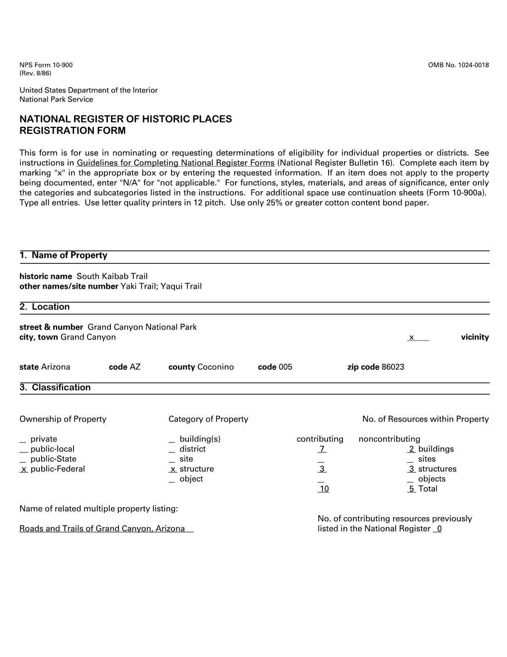 National Register of Historic Places Registration Form