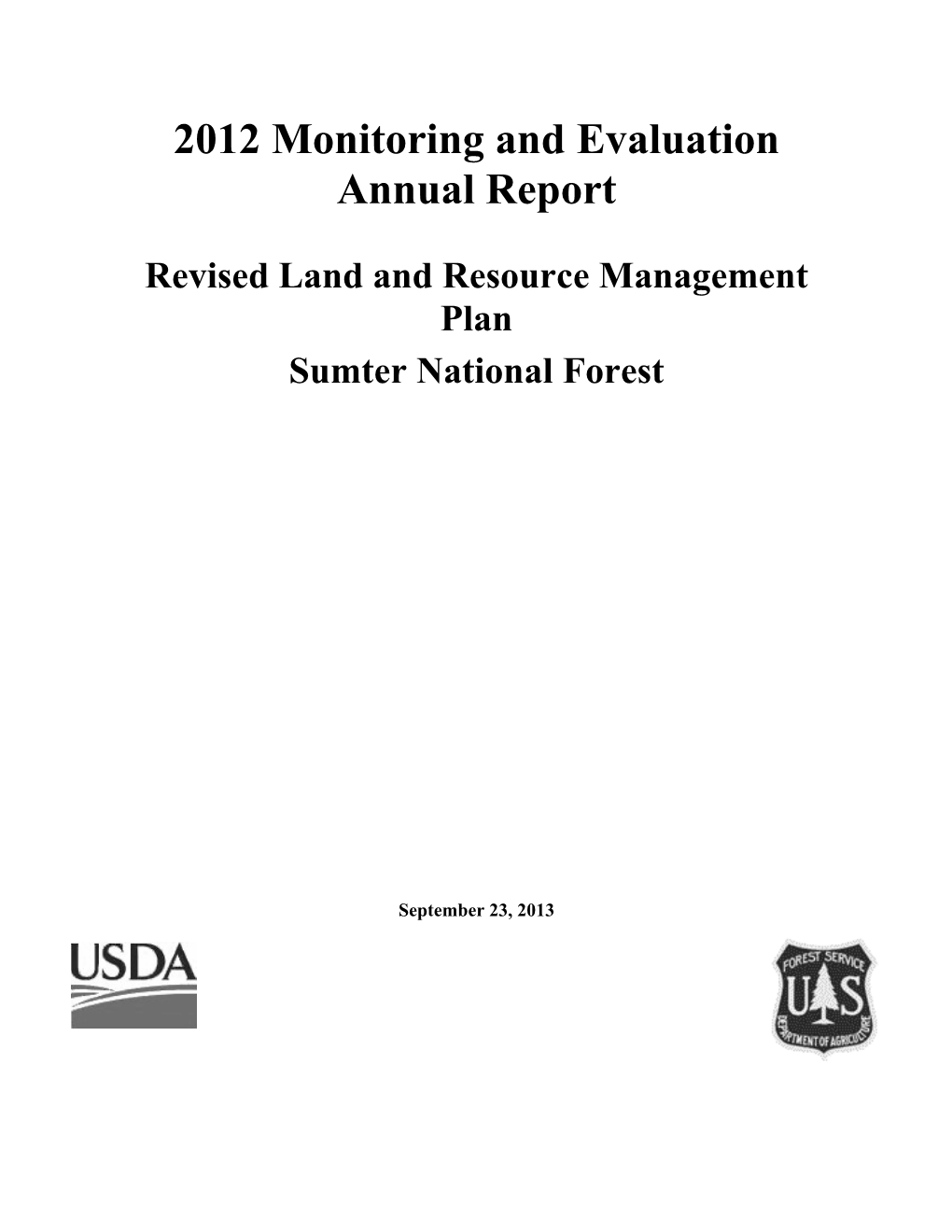 2012 Monitoring and Evaluation Annual Report