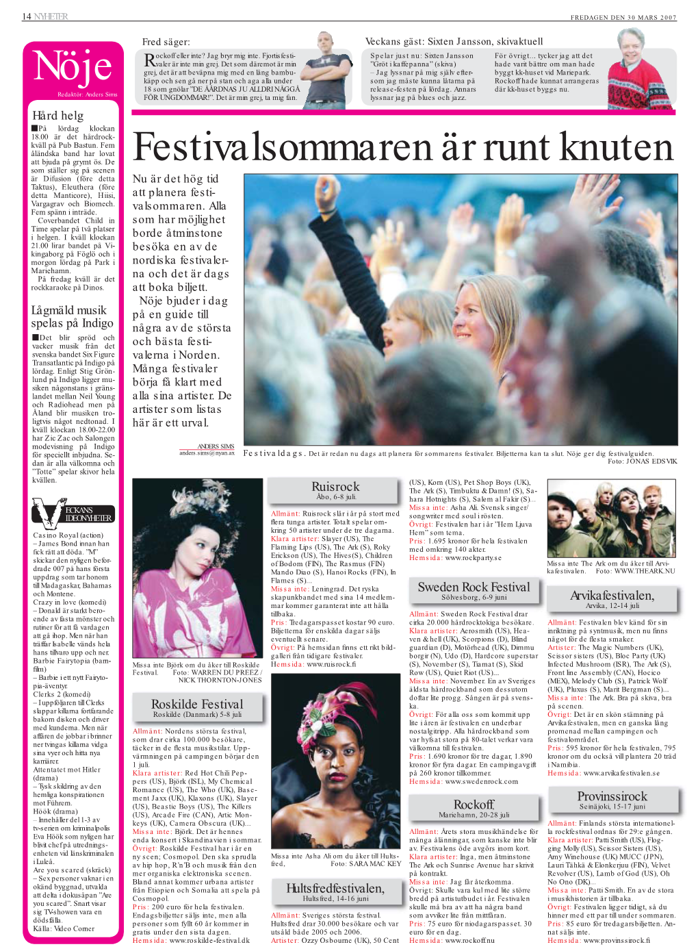 Festivalsommaren Är Runt Knuten