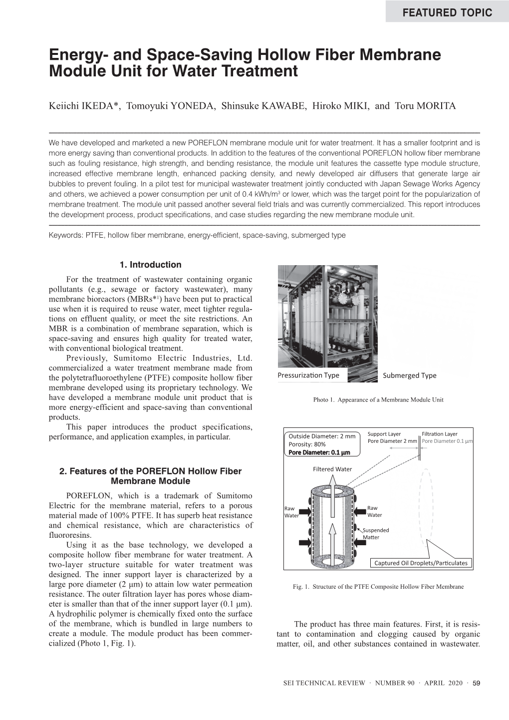 And Space-Saving Hollow Fiber Membrane Module Unit for Water Treatment