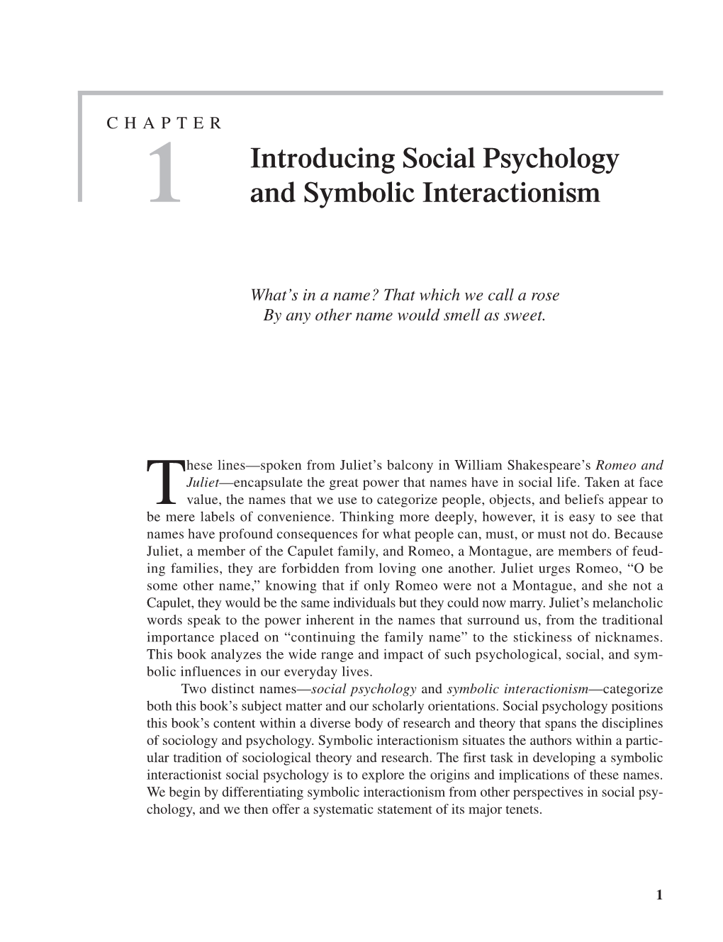 1 Introducing Social Psychology and Symbolic Interactionism