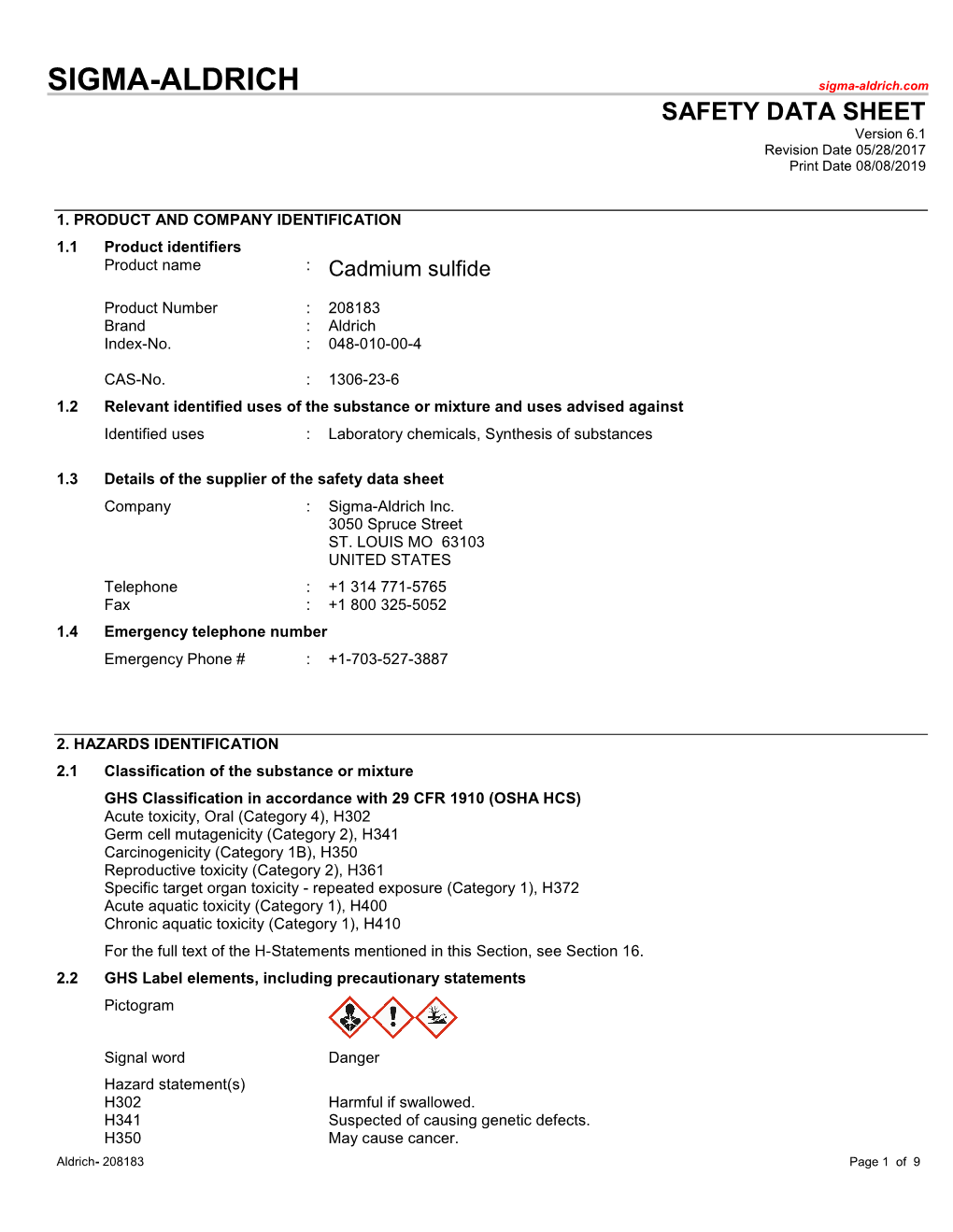 Cadmium Sulfide