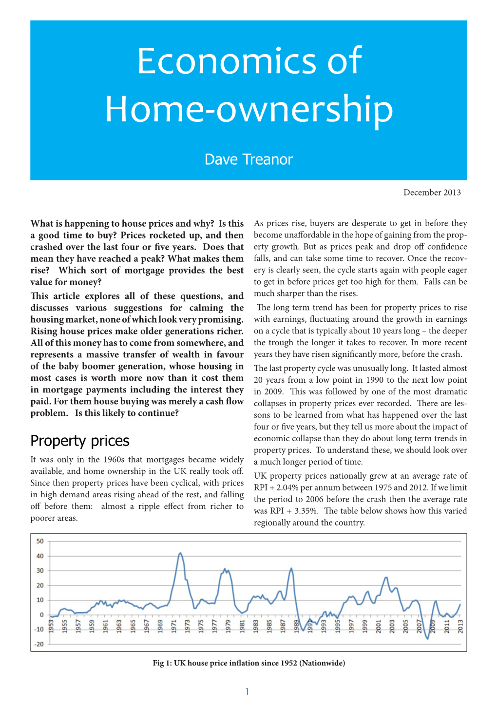 Economics of Home-Ownership