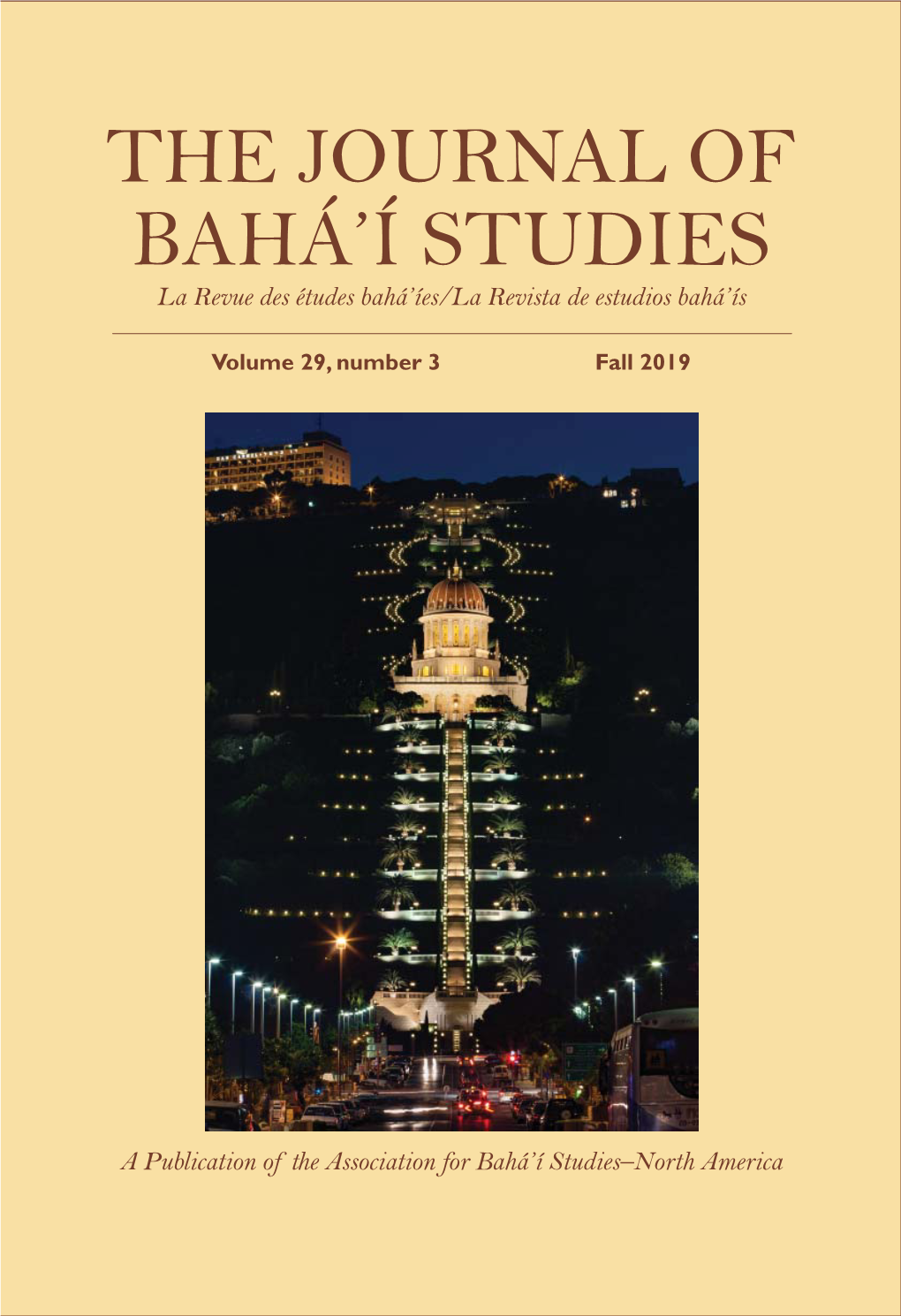 The Journal of Bahá'í Studies