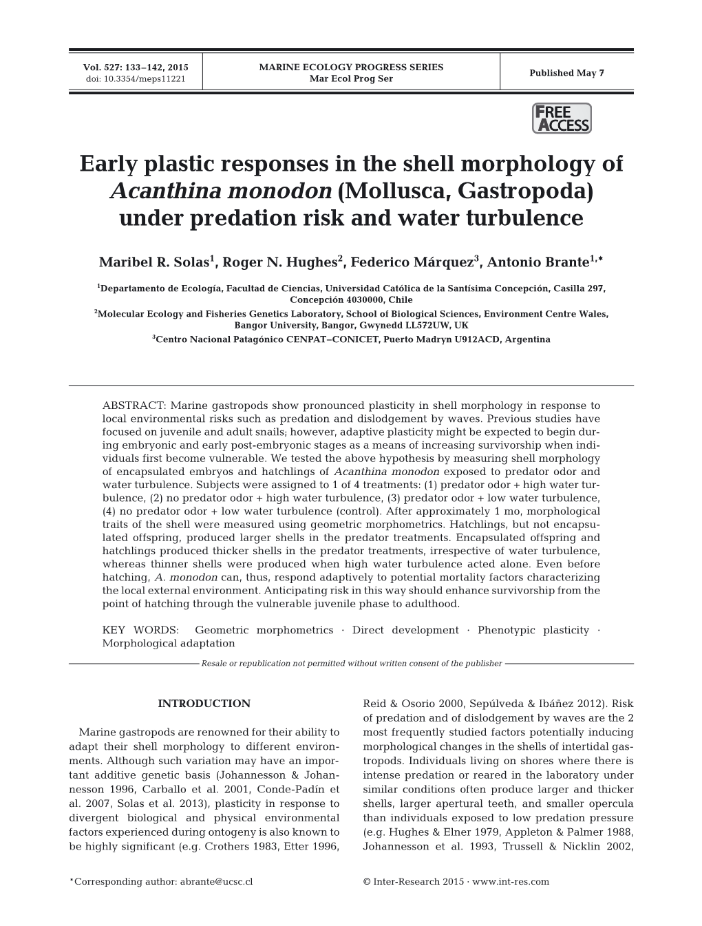 Marine Ecology Progress Series 527:133