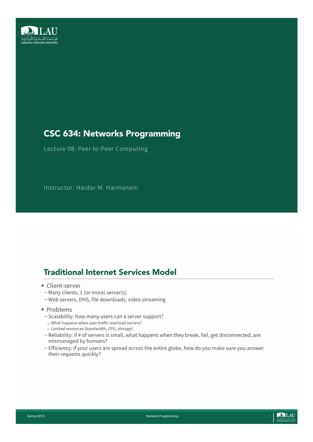 CSC 634: Networks Programming