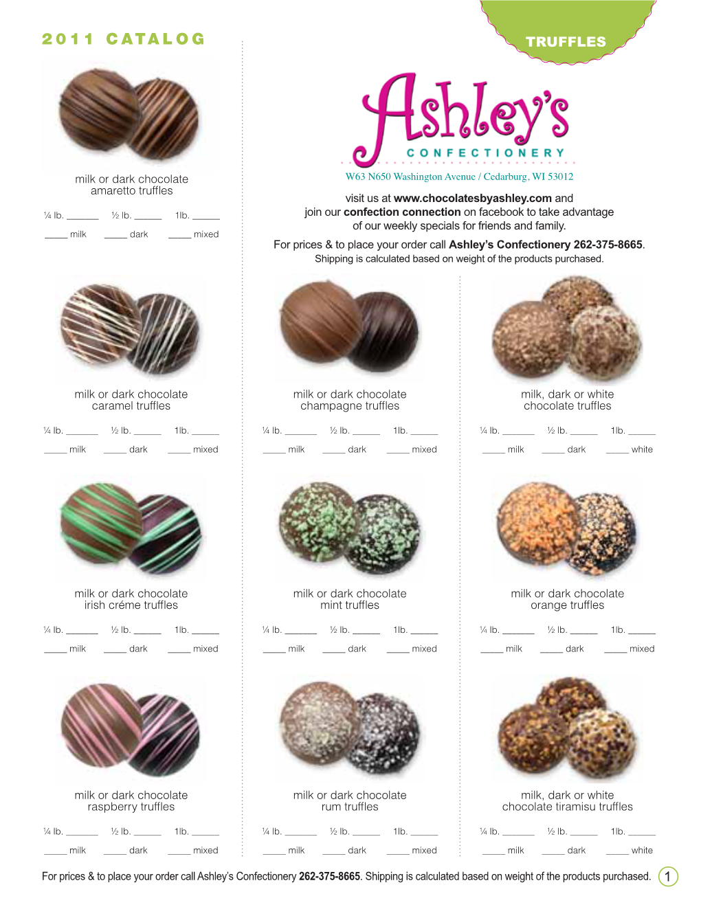 2011 Catalog Truffles