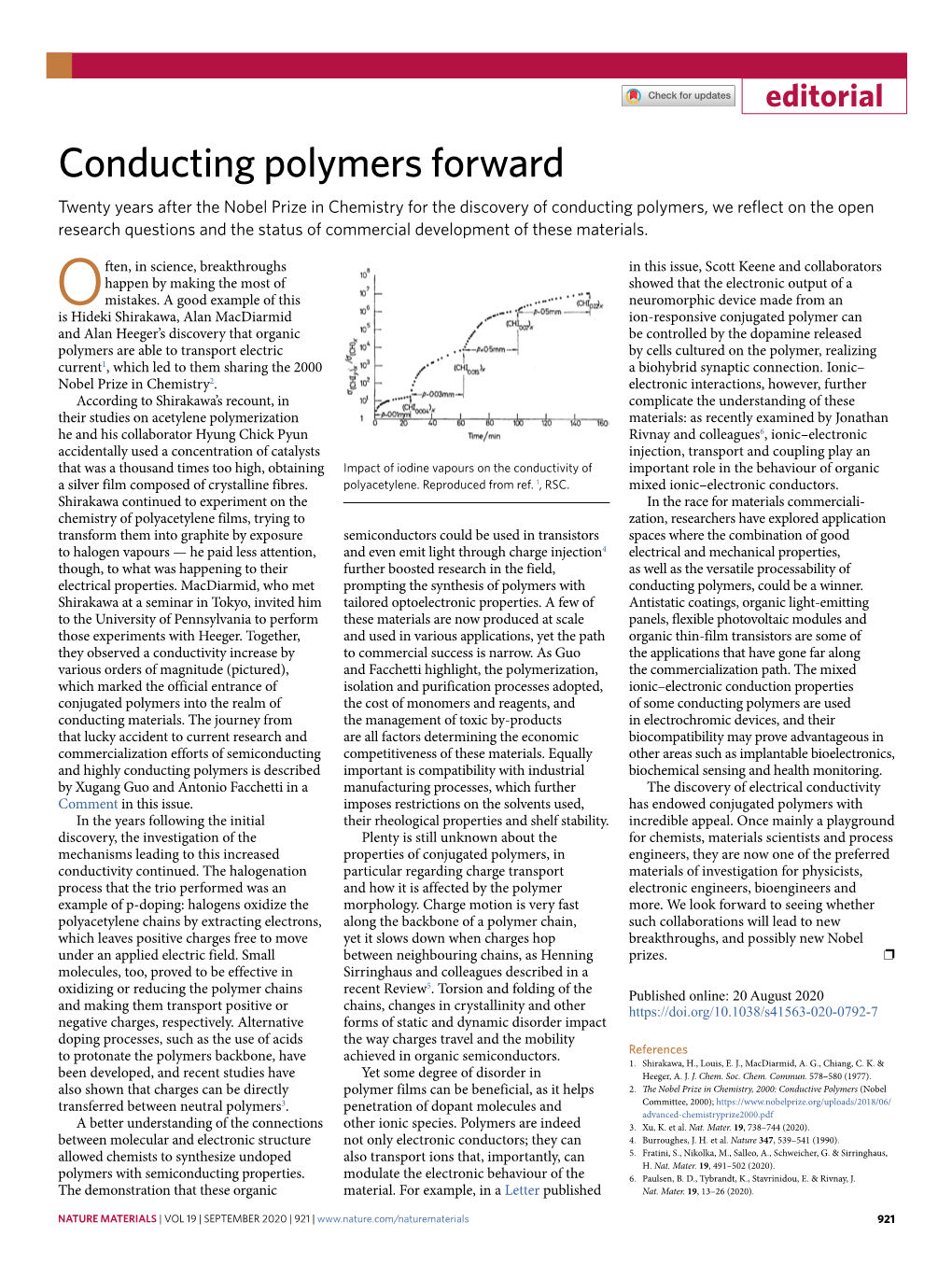 Conducting Polymers Forward