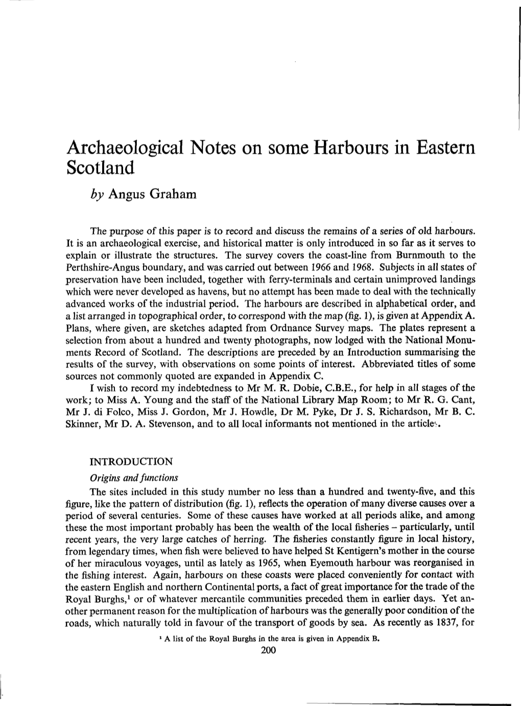 Archaeological Notes on Some Harbours in Eastern Scotland 201