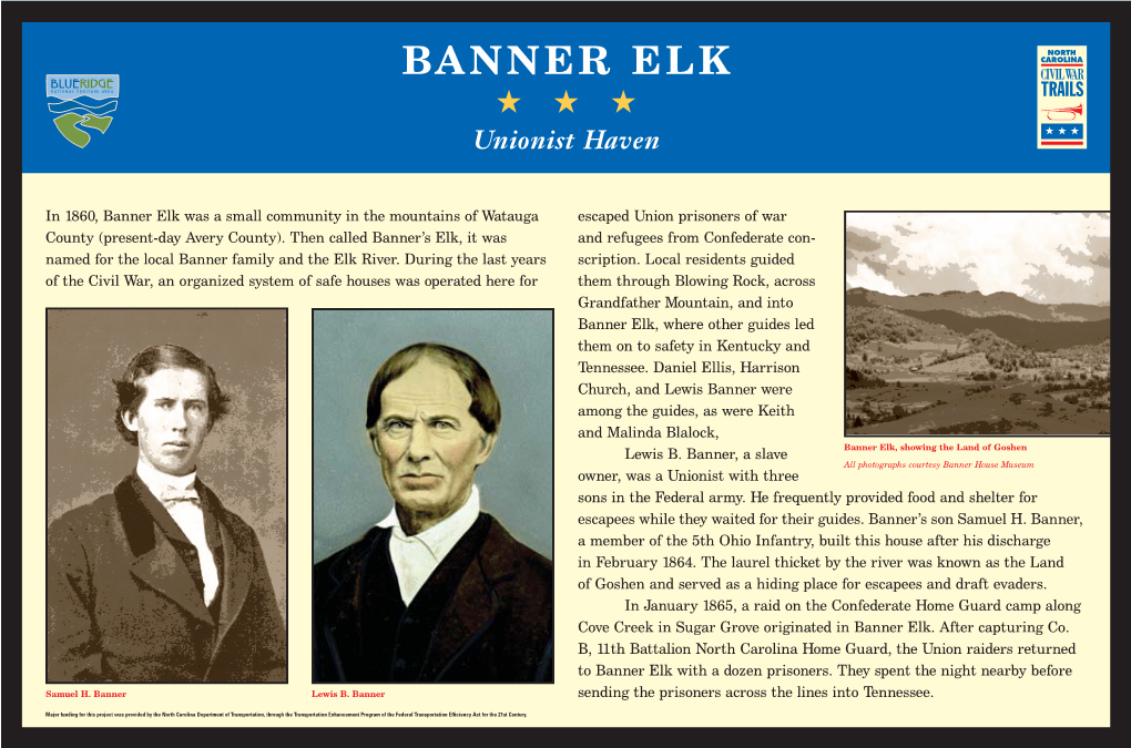 BANNER ELK ★★★ Unionist Haven