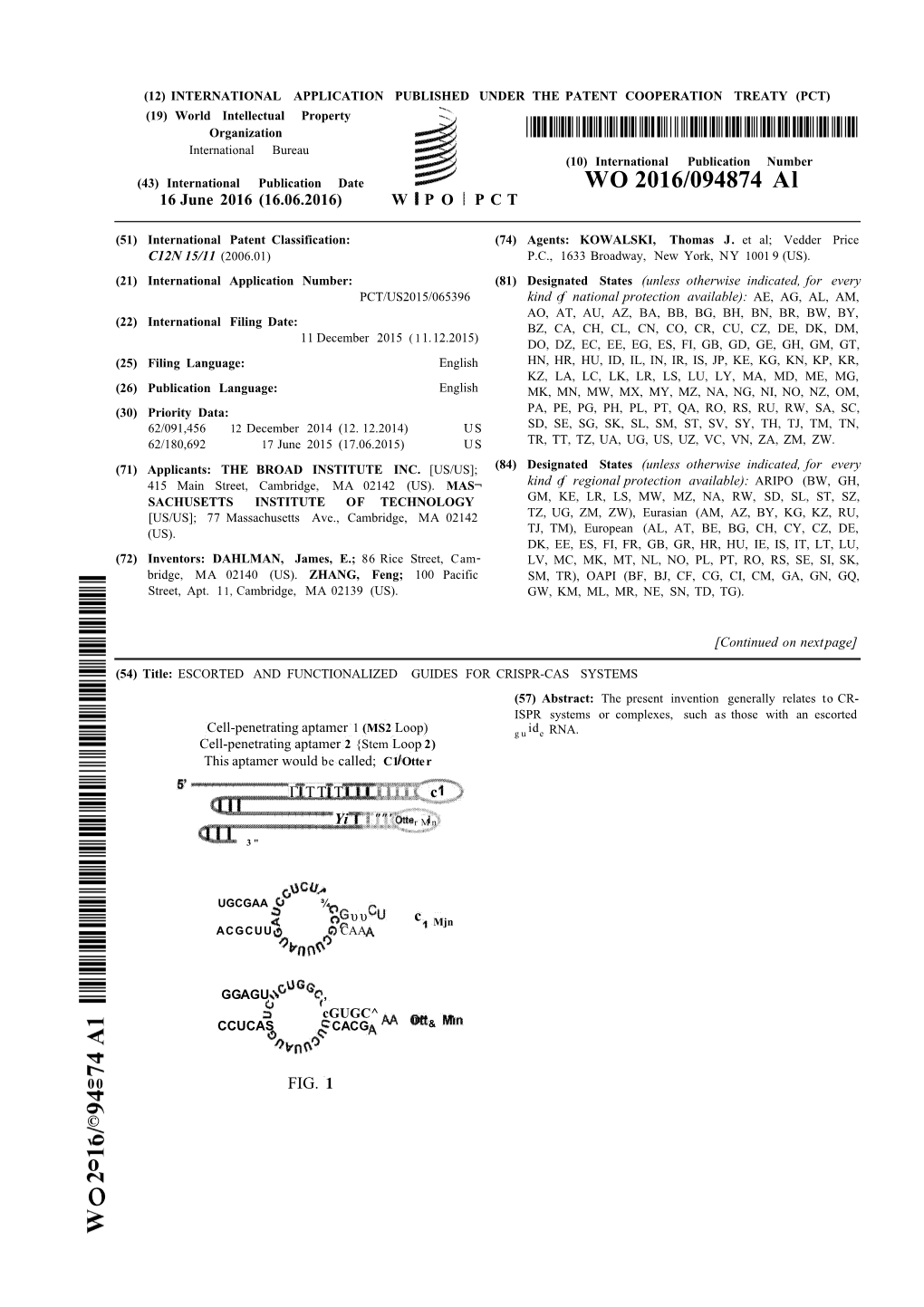 WO 2016/094874 Al O