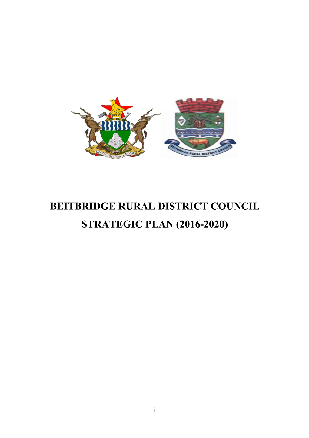Beitbridge Rural District Council Strategic Plan (2016-2020)