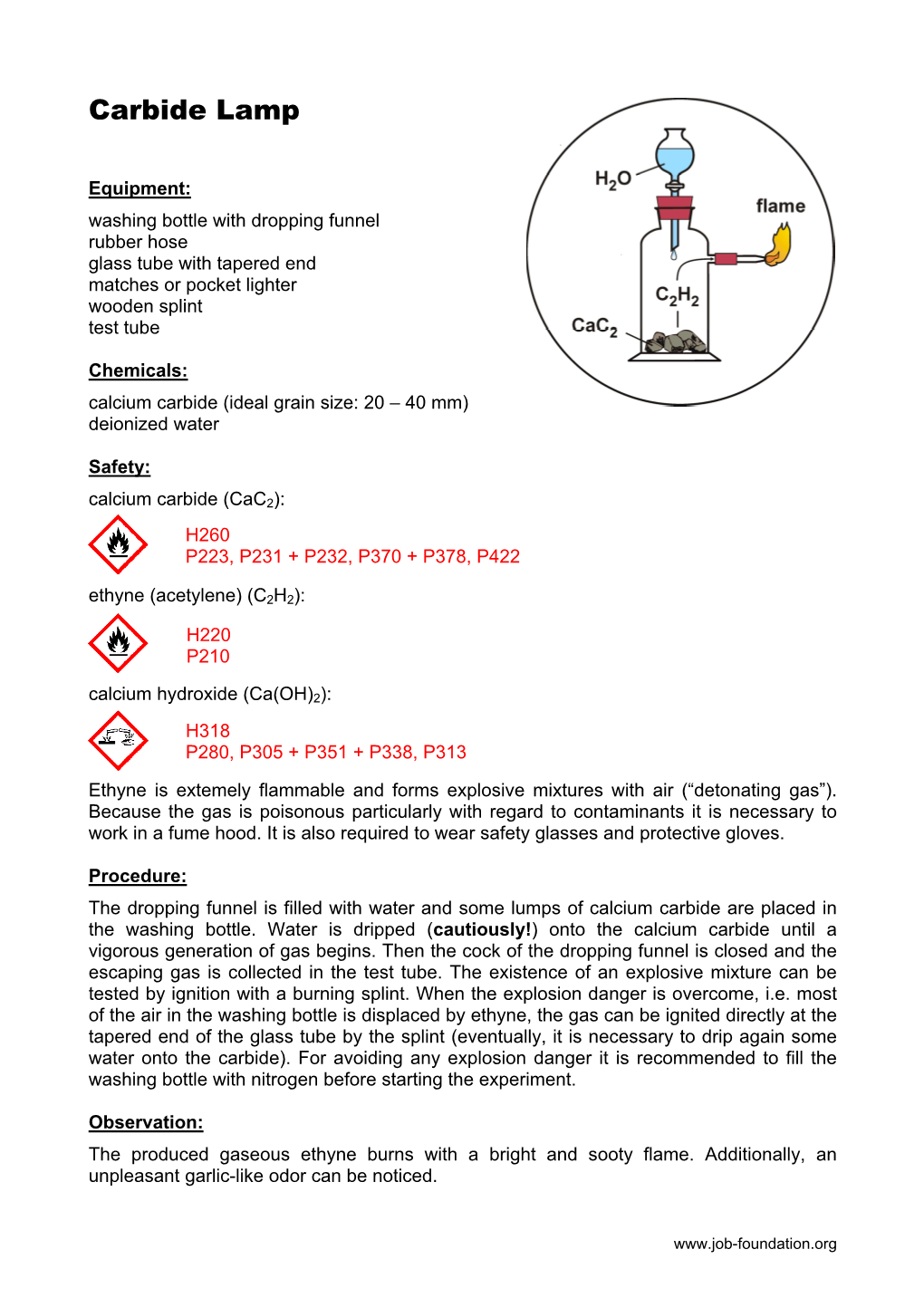 Carbide Lamp