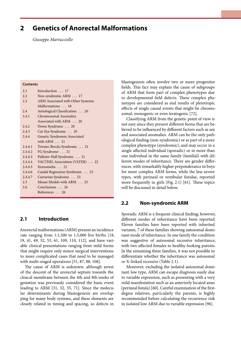 2 Genetics of Anorectal Malformations