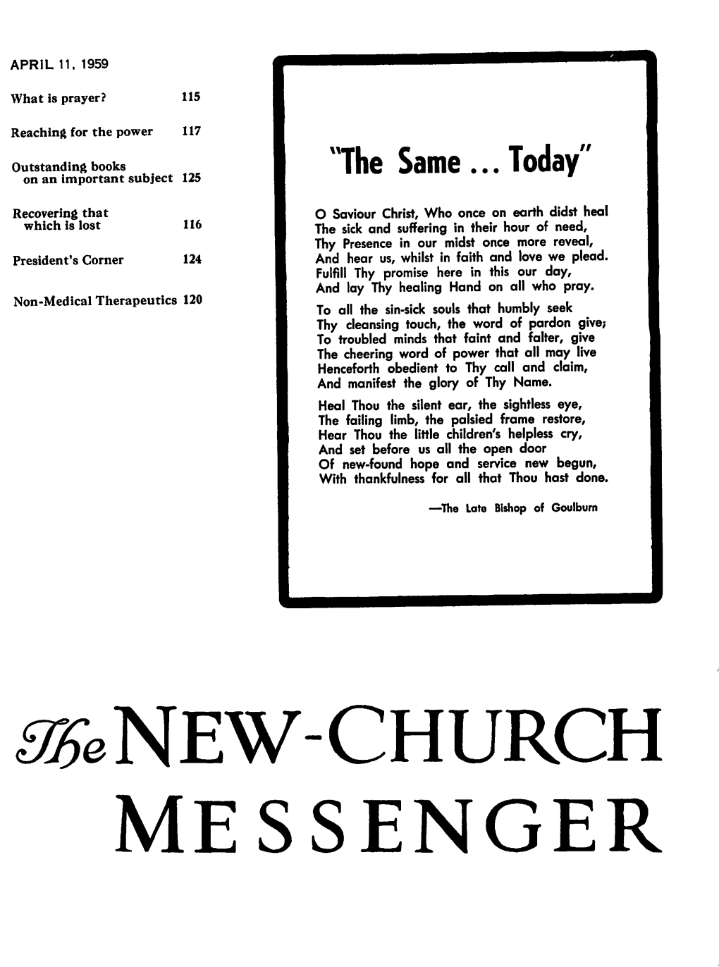 A^NEWCHURCH MESSENGER