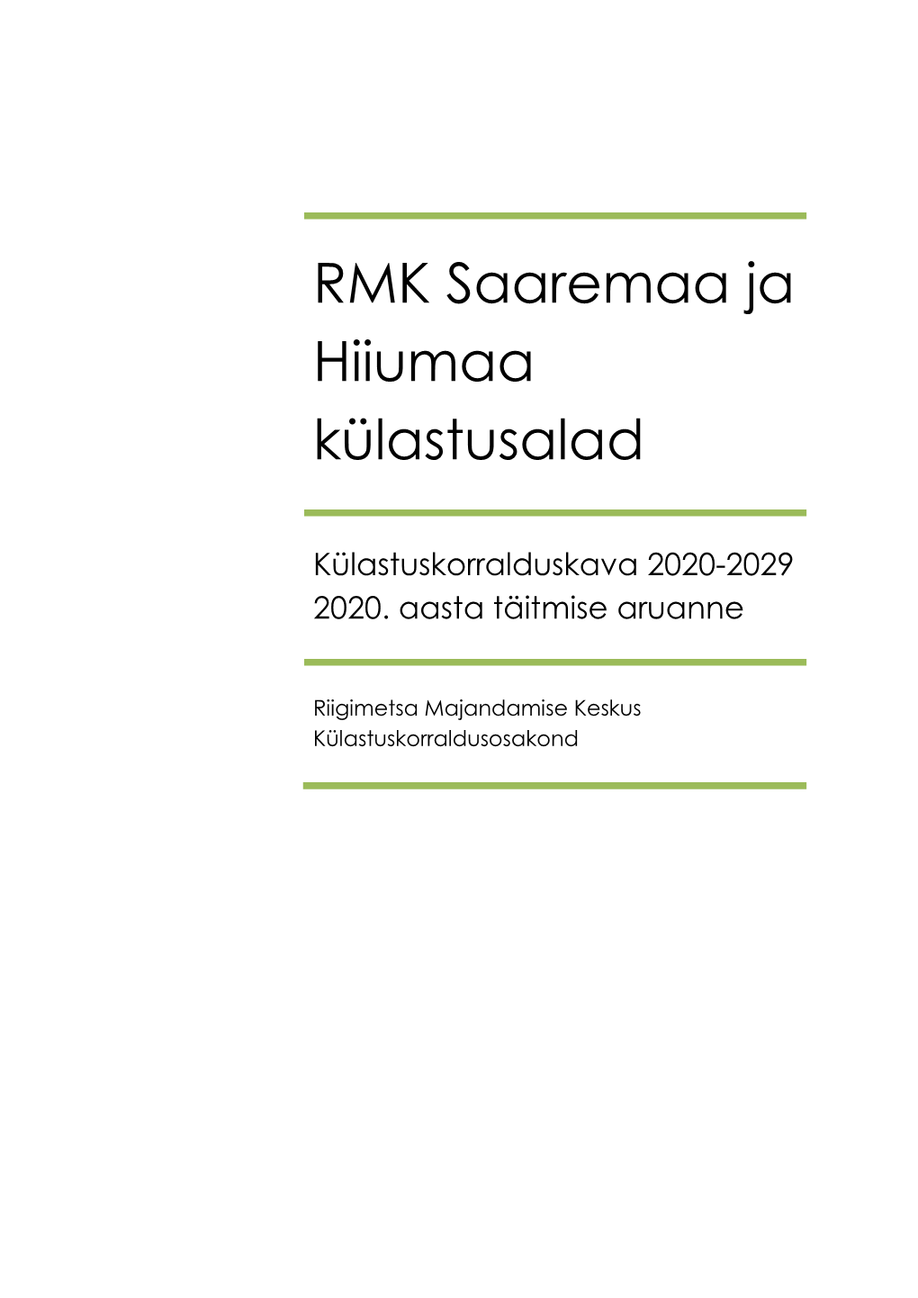 RMK Saaremaa Ja Hiiumaa Külastusalad
