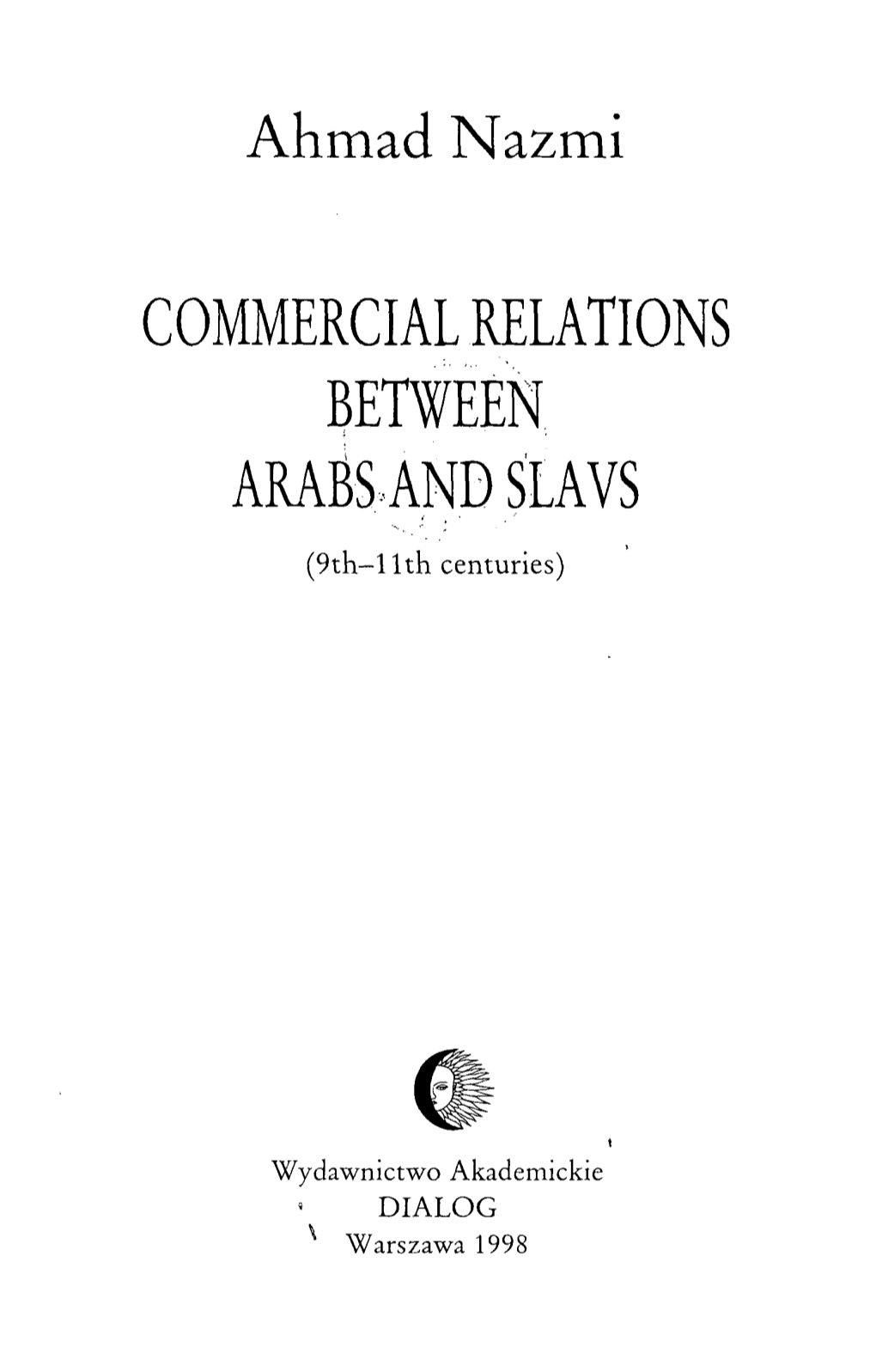 Commercial Relations Between Arabs-And Slavs