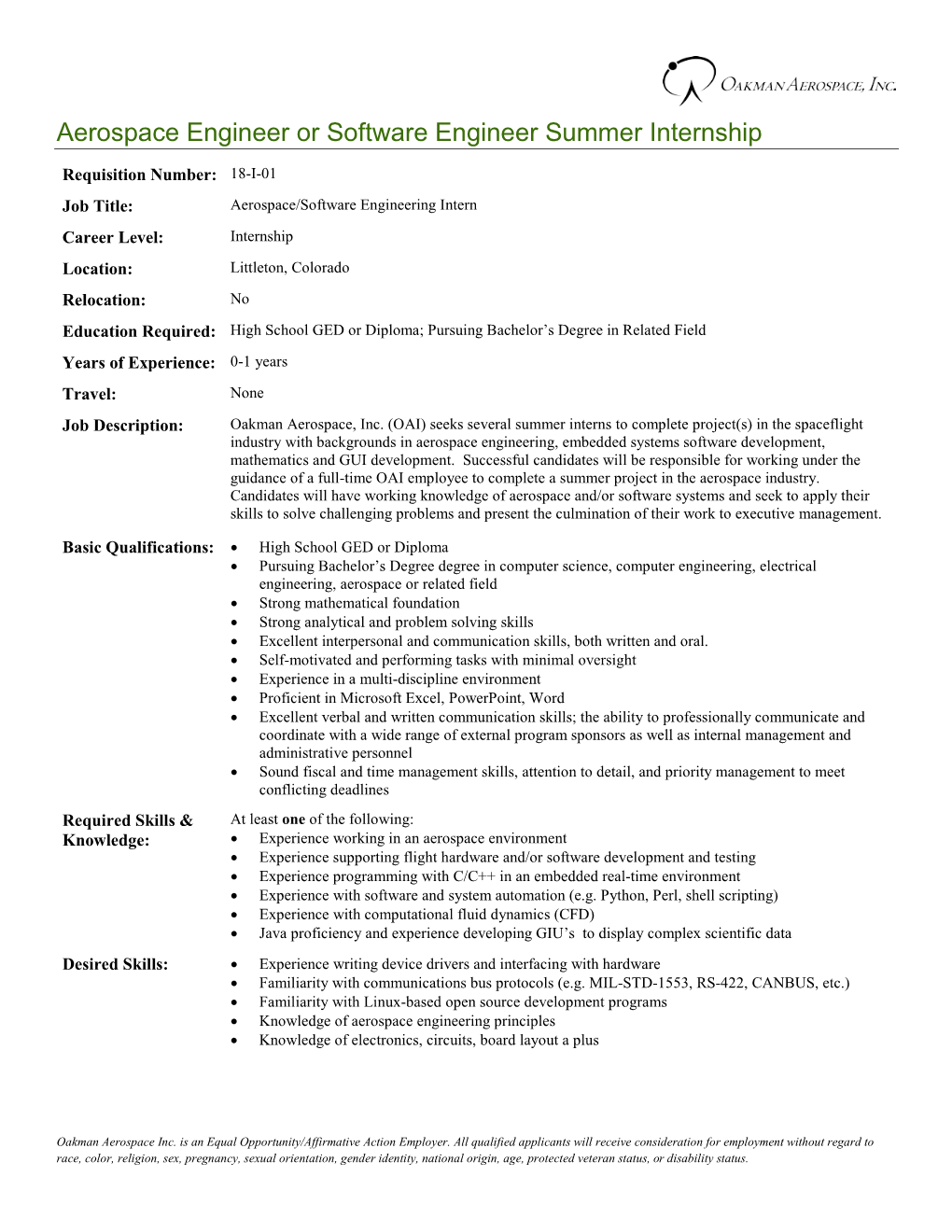 Aerospace/Software Engineer