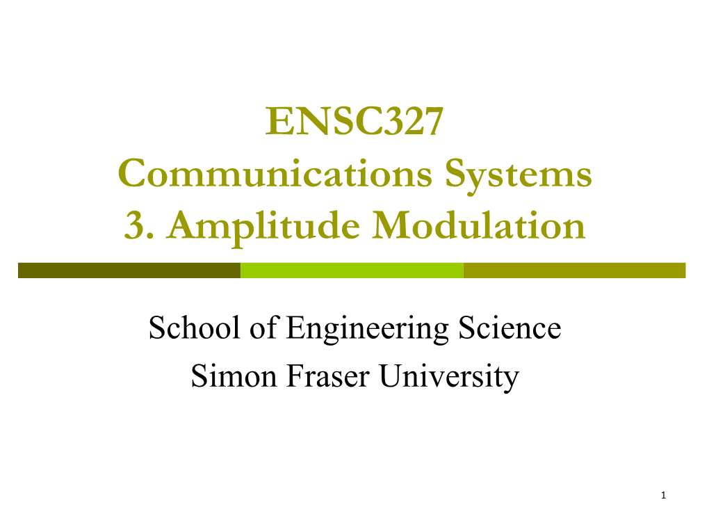 Amplitude Modulation