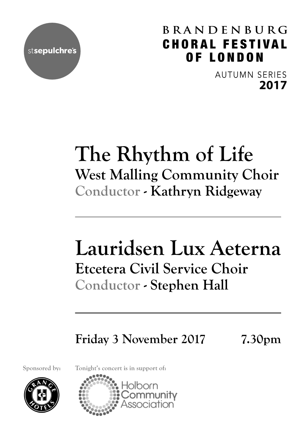 The Rhythm of Life Lauridsen Lux Aeterna