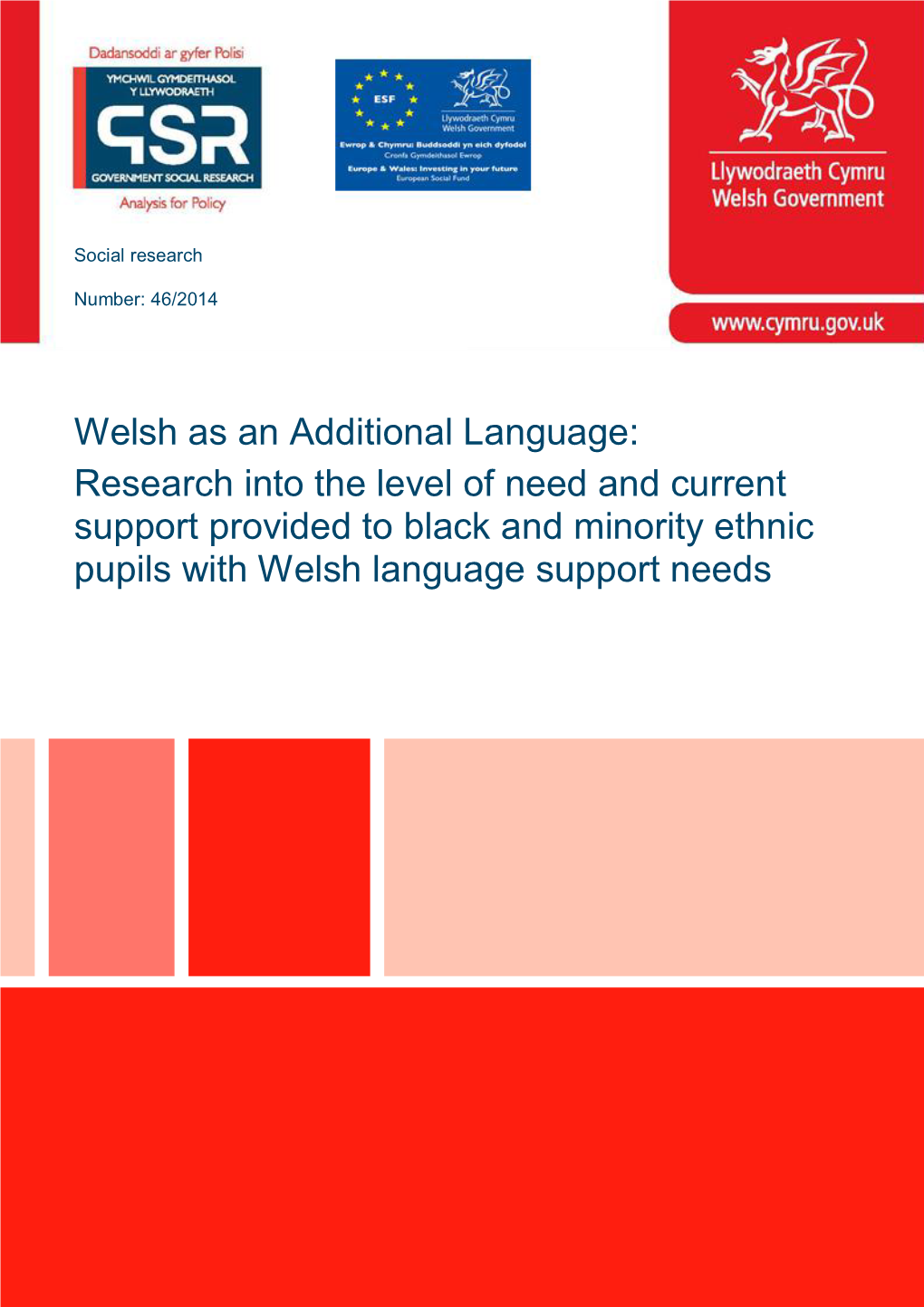 Welsh As an Additional Language: Research Into the Level of Need and Current Support Provided to Black and Minority Ethnic Pupils with Welsh Language Support Needs