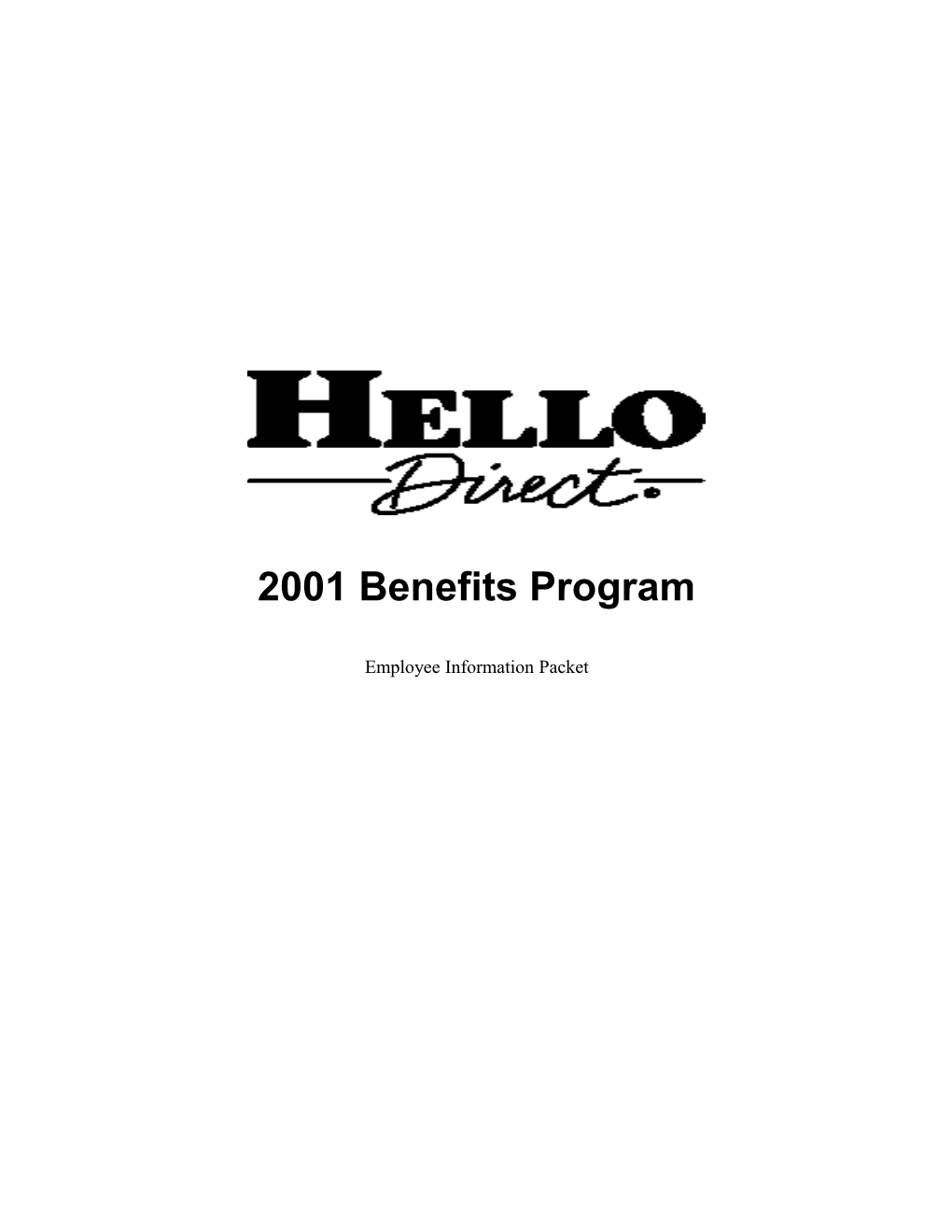 2001 Benefits Program