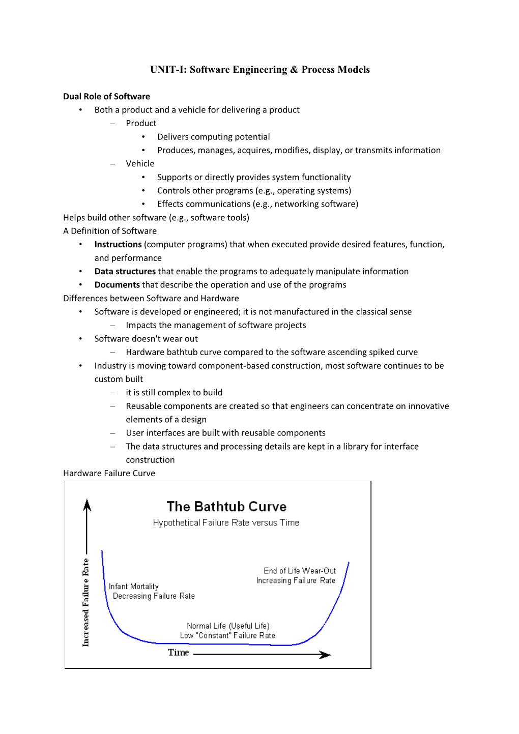 UNIT-I: Software Engineering & Process Models