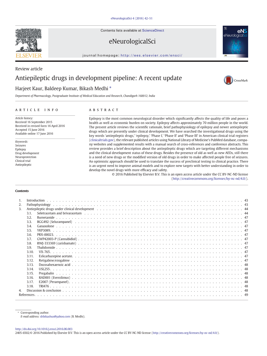 Antiepileptic Drugs in Development Pipeline: a Recent Update