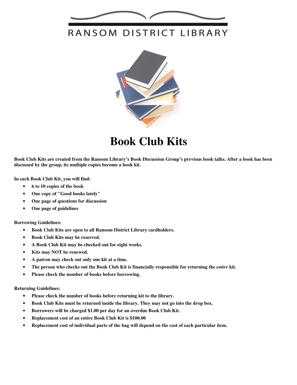 Book Club Kits