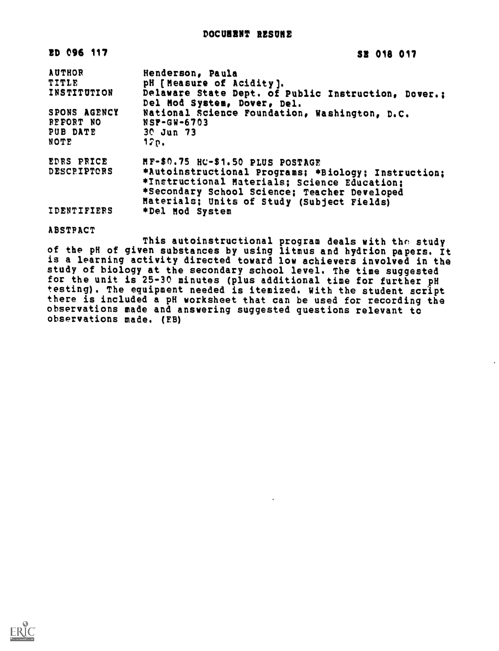 Of the Ph of Given Substances by Using Litmus and Hydrion Papers. It Is A