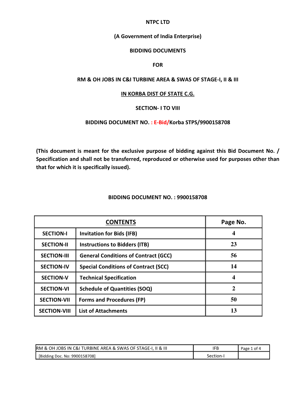 CONTENTS Page No