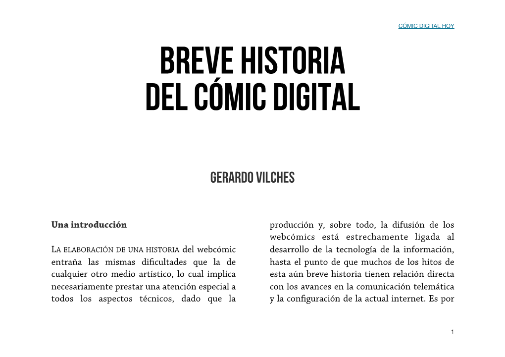 Breve Historia Del Cómic Digital