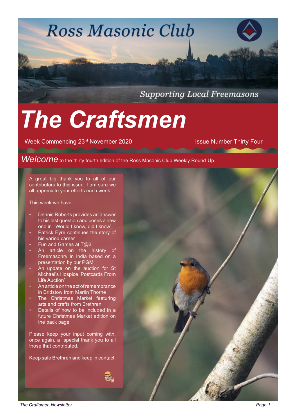 The Craftsmen Week Commencing 23Rd November 2020 Issue Number Thirty Four