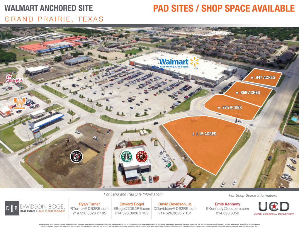 Pad Sites / Shop Space Available Grand Prairie, Texas