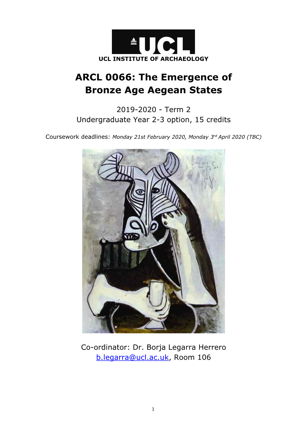 ARCL 0066: the Emergence of Bronze Age Aegean States