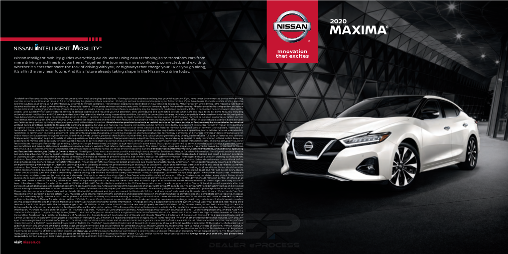 Nissan 2020 Maxima Brochure