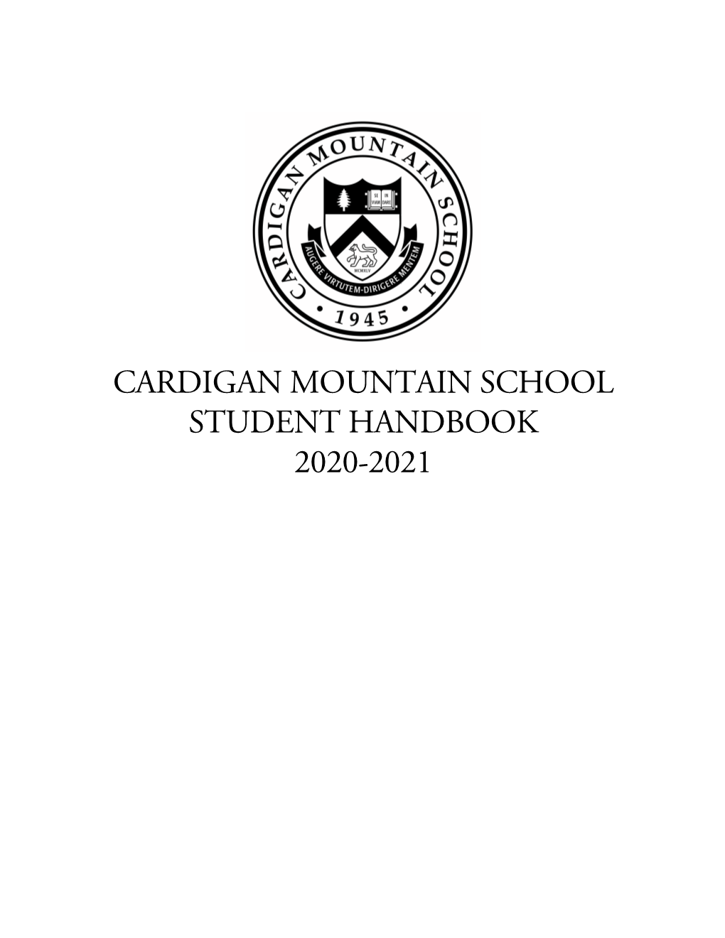 Student Handbook 2020-2021